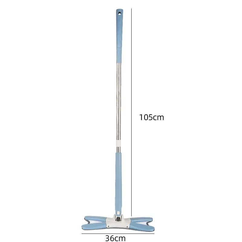 Dimension drawing of the butterfly flat mop showing a total height of 105 centimetres and a head width of 36 centimetres