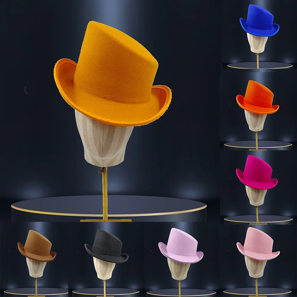 

2024 New Arrival Fashion Women Ladies Festival Church Party Hat 11 Color Stylish Men Derby Top Hats
