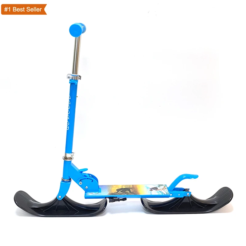 

Istaride 2 in1 Snow Sled Ski Scooter for Kids Compact Winter Snow Kick Ski Scooter Children's Folding Scooter