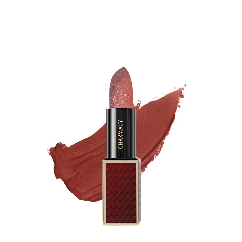 

OEM Lip Cosmetic Long Lasting Glitter Nude Lipstick Private Label Purple Shimmer Matte Lipstick