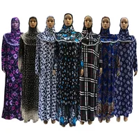 

2020 Wholesale Women khimar Kaftan Muslim abaya Maxi Dress prayer clothing Islam hijab abaya QK033a