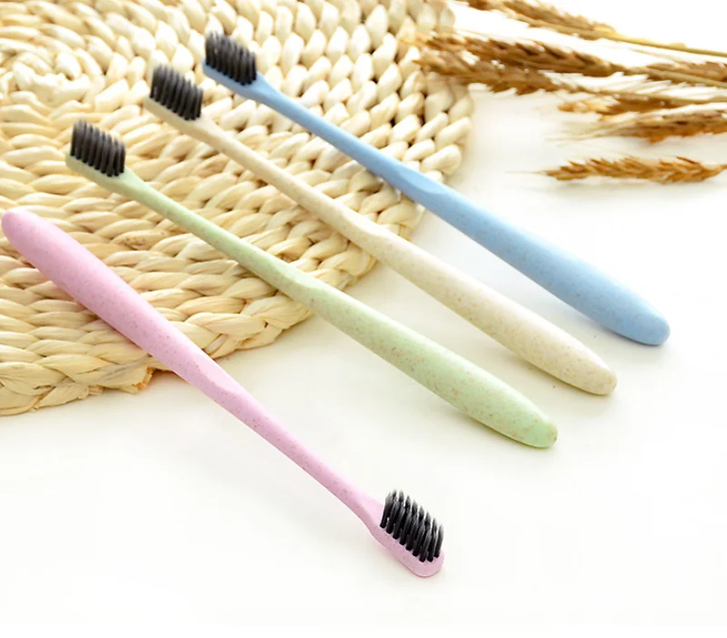

Lula Beauty Eco-friendly Fiber Toothbrush Biodegradable Compostable Pla Toothbrush Colorful Adult Tooth Brush
