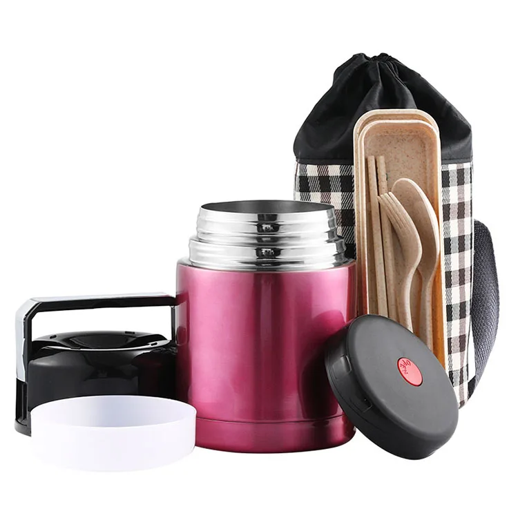 

BPA free 304 stainless steel leakproof thermos food flask thermos for hot food, Black, white, green and custom color