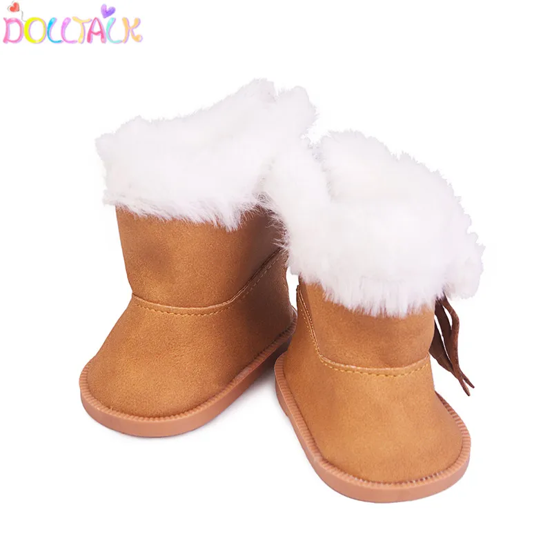 
Amazon Fashion 18-inch American Doll Winter Black Snow Boots Doll Shoes 