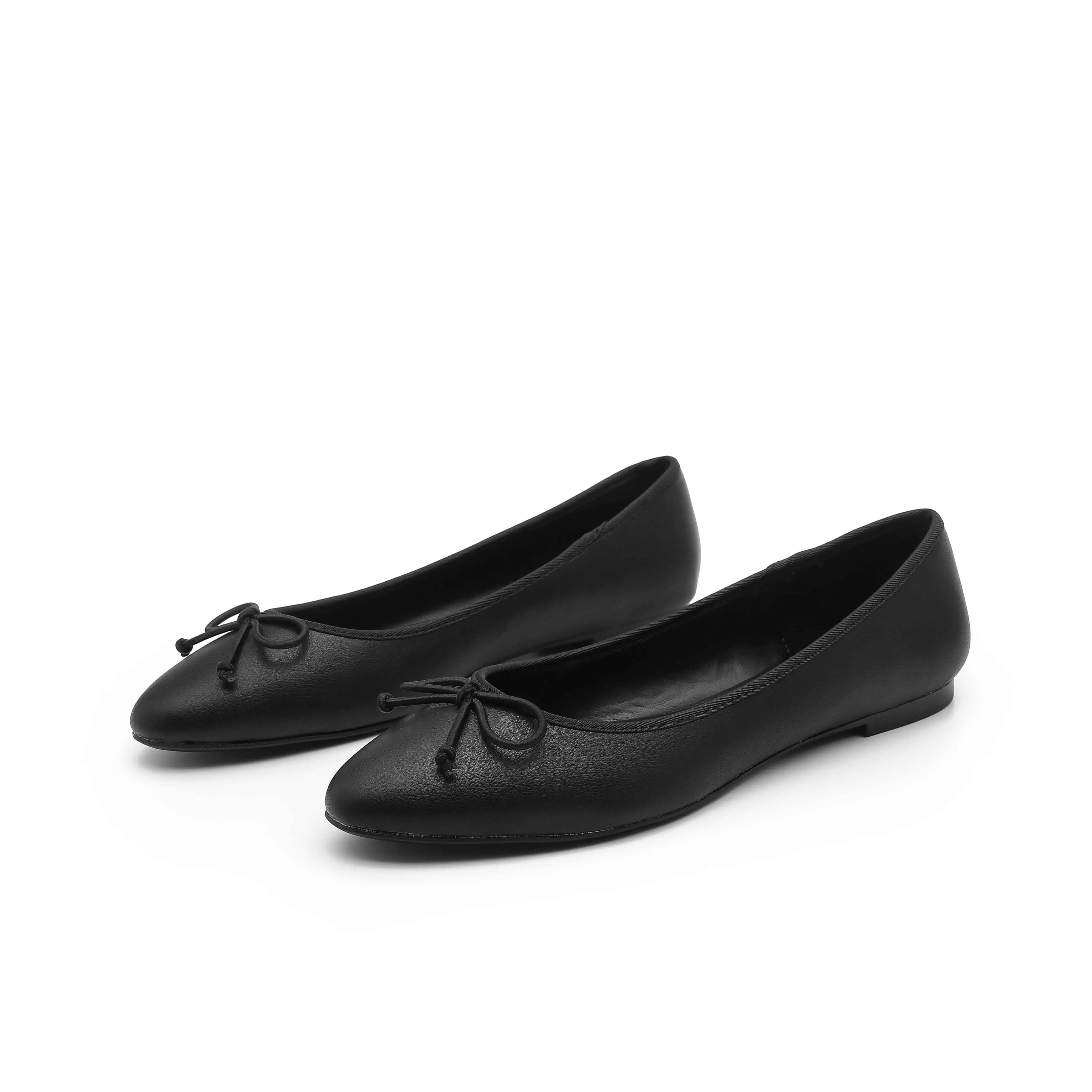 

1 Pair Womens Foldable Bow Slip On Ballet Flats Dress Shoes, Black