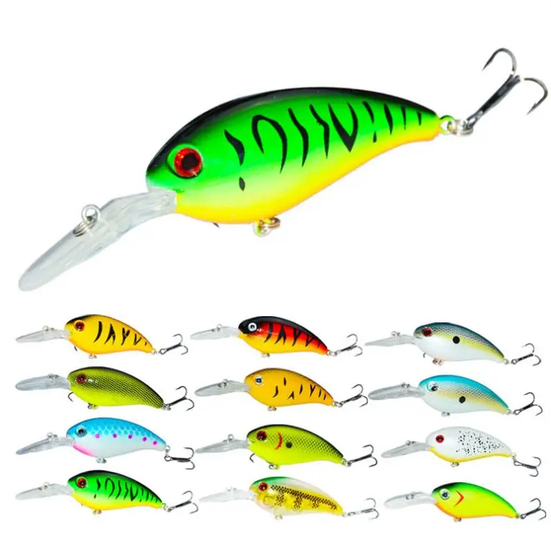 

amazon hot crank hard bait 14.3g 10cm crank hard plastic artificial bait fishing lure, 17 colors