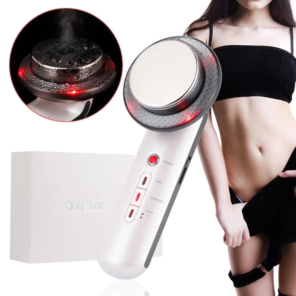 

Ultrasound Cavitation EMS Body Slimming Massager Lipo Fat Burner Machine Galvanic Infrared Ultrasonic Weight Loss Facial Lifting, White