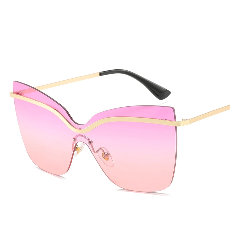 

Xingde Trendy Sunglasses 2021 Ladies Oversized Rimless Sun Glasses Outdoor Beach UV Protection Gradient Women Sunglasses, Customized