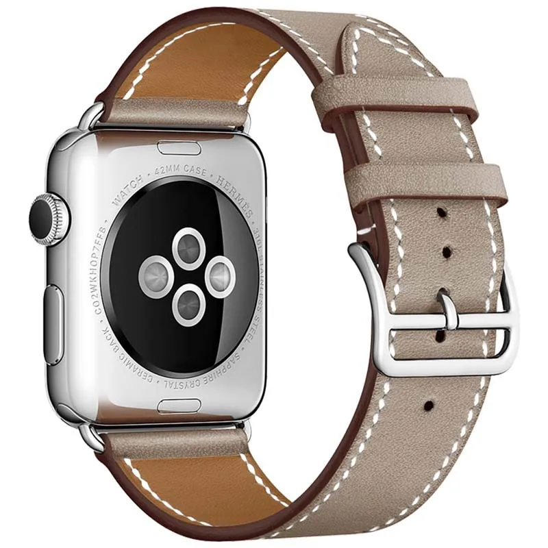 

Top Selling Apple Smart watch strap genuine leather watch band for iwatch 38 40 42 44mm