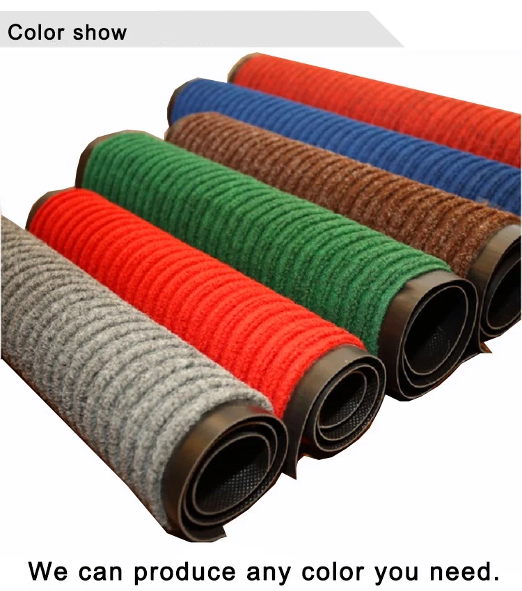 PVC  double stripe ribbed carpet for hotel outdoor usage