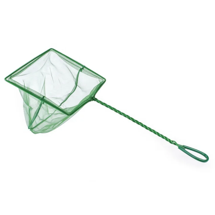

Aquarium Fish Net Set Fish Catch Nets with Plastic Handle, Green