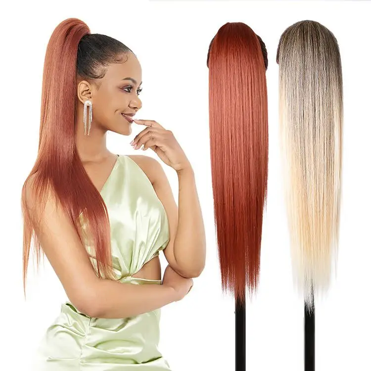 

Julianna 28Inch Postiche Queue De Cheval Ponytail De Cabello Sintetico Extensions Curly Drawstring Ponytail Synthetic Hair