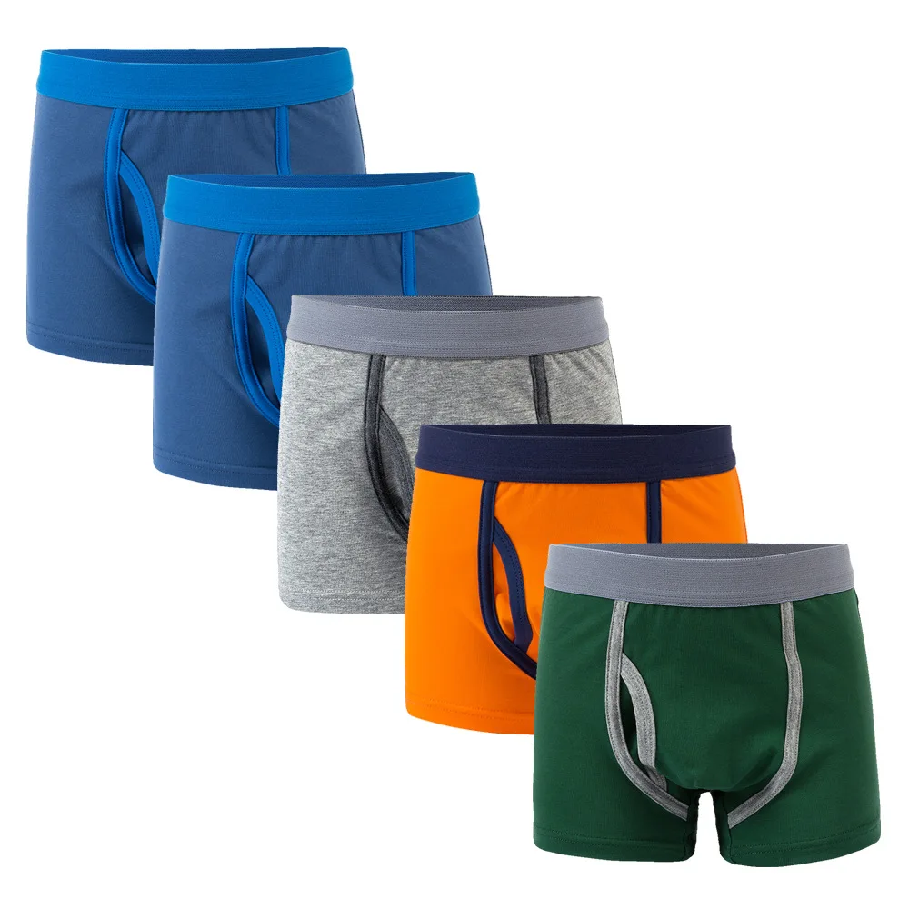 

5-Pack Boys Comfort Flex Fit Sport Ringer Boxer Briefs 100% cotton kids Underwear