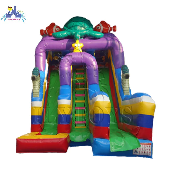 

Lilytoys Sea-World inflatable dry Slide Playground Equipment Inflatable bouncy castle, As picture or customized