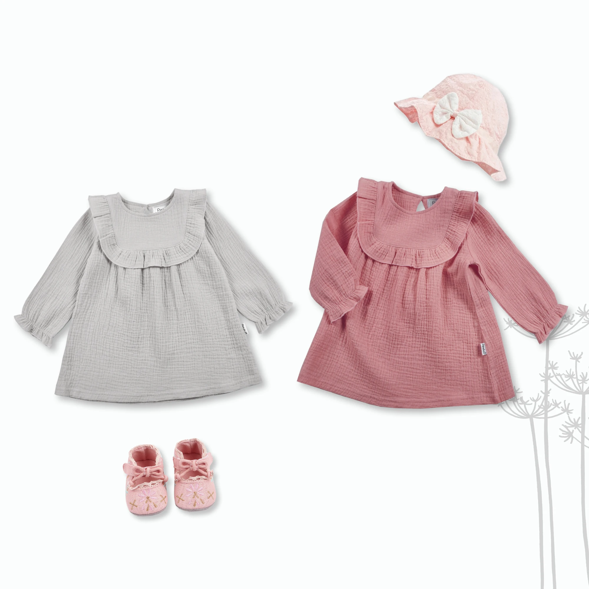 

Hot Sale Linen Dress Baby Kids Frock Designs Pictures Wholesale Fashion Baby Clothes Girls Muslin Dress, Photos