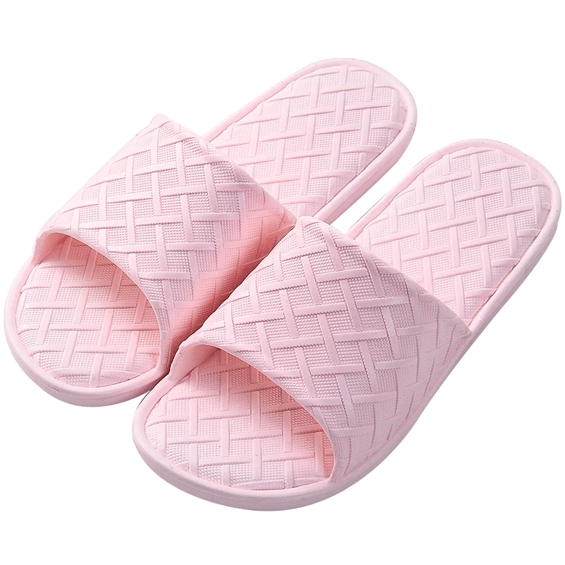 

Indoor PVC Pure Color Slippers Portable women bathroom slippers