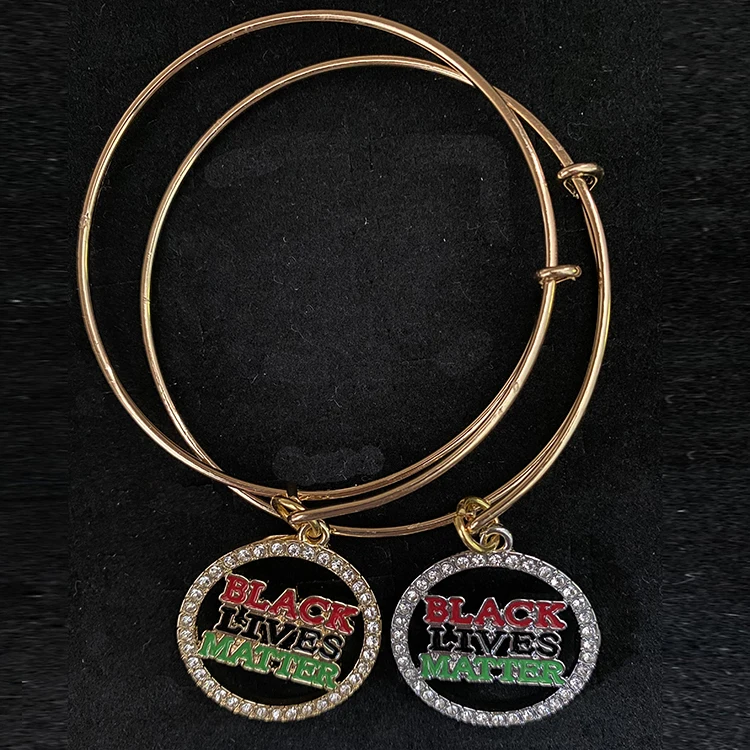

stainless steel black lives matter women bracelet ornament tag mold