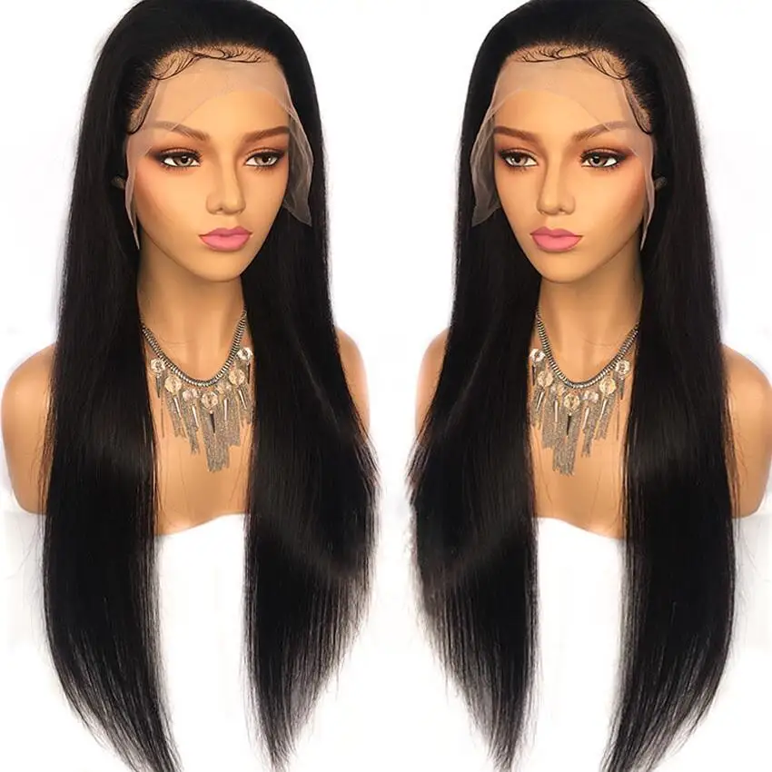 

wholesale 180% density Transparent Swiss Lace Frontal Wig Cuticle Aligned Hair brazilian Wigs hair extension
