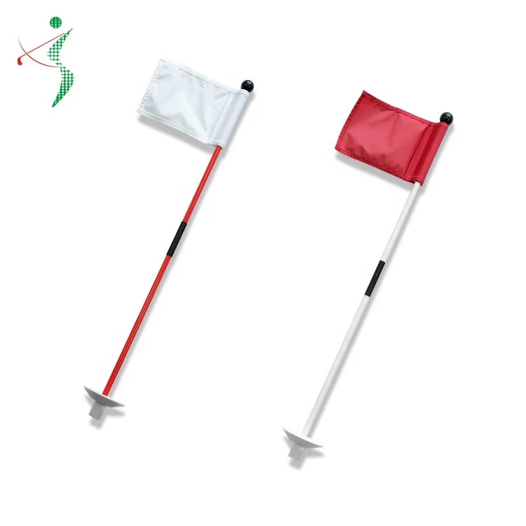 

Wholesale Price Golf Flagstick Green Flag Pole and Golf Flag, White, red