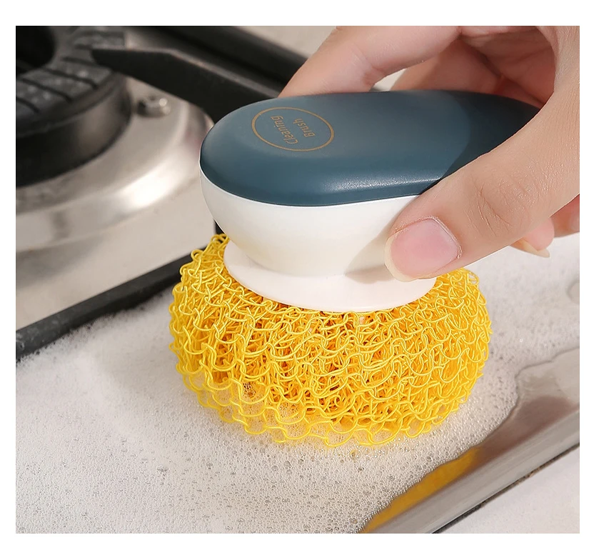 

Nano steel wool kitchen cleaning tools ball color Nano brush for pot polishing no scratches scrubber, Weak aqua blue,soft yellow,soft pink