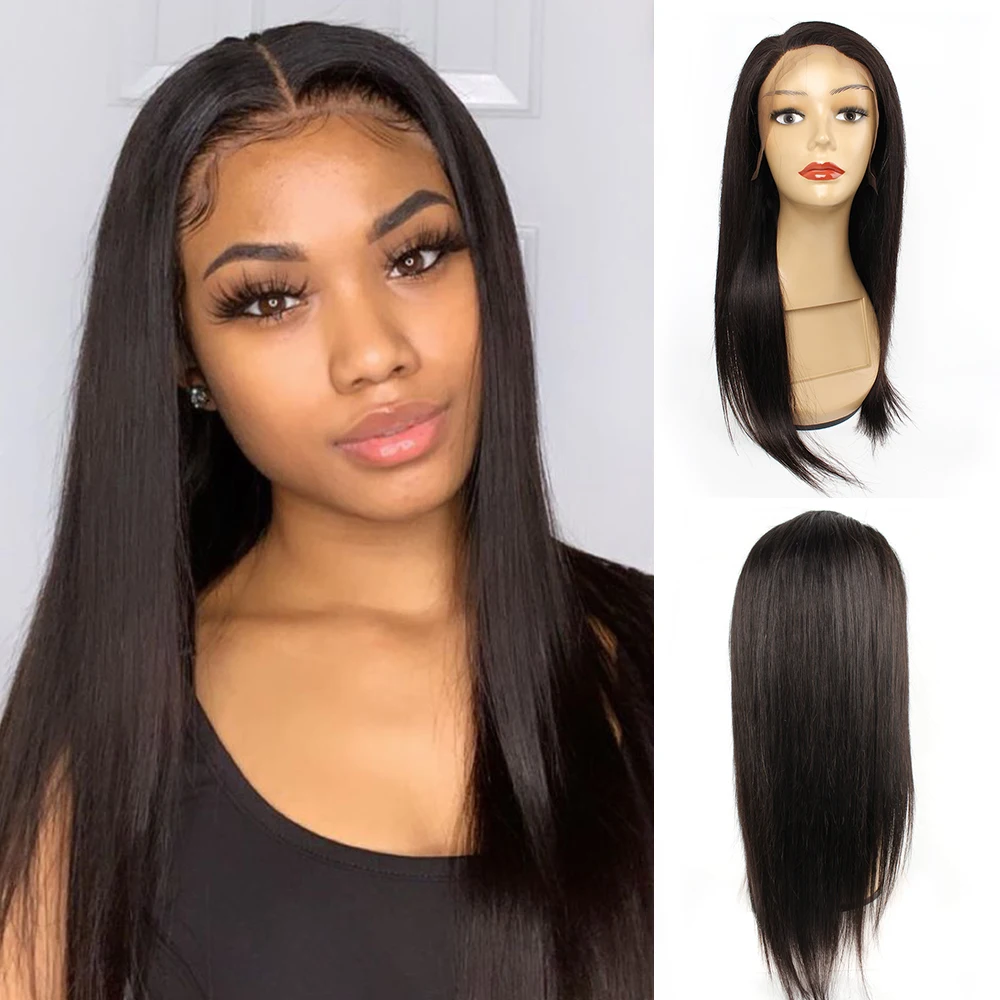 

Factory price 13*4 lace frontal wig raw human hair lace wig swiss lace front wig from wholesale virgin hair vendors, Natural color