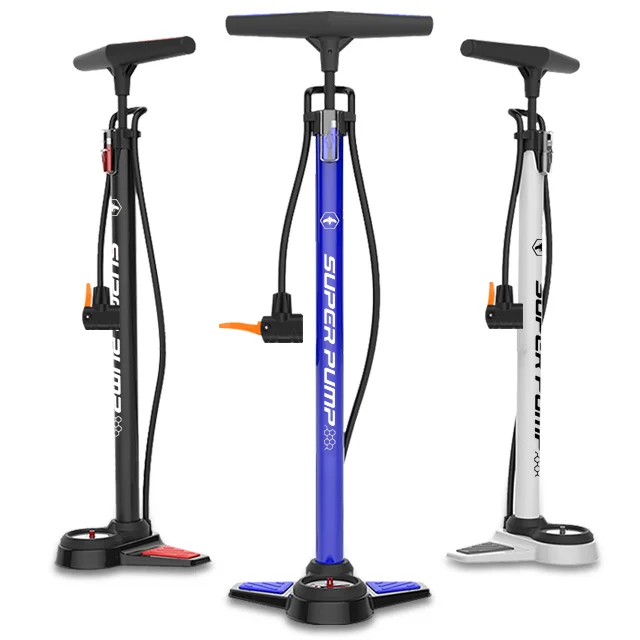 

Hot Selling High Pressure Floor Pump Bicycle Hand Pump with Gauge, Customized color