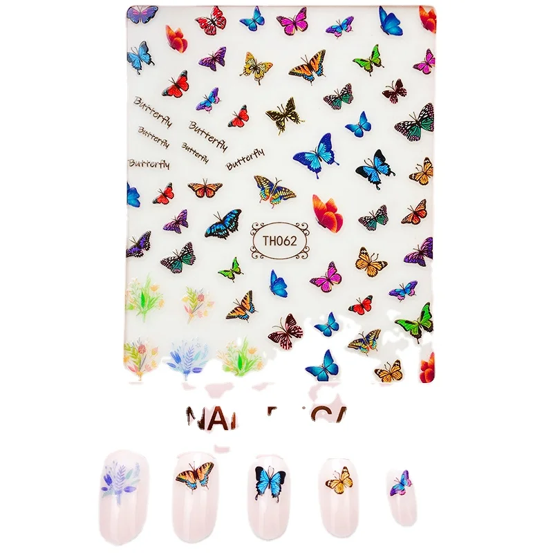 

Beauty Sticker 3D Nail Decal Butterfly Sticker China Manufacturer Nail Art Sticker, Customers' requirements