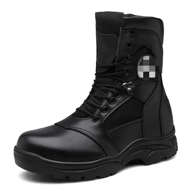 

Comfortable safety shoes strong safety shoes steel toe rubber sole anti-skid and reliable, Black/brown