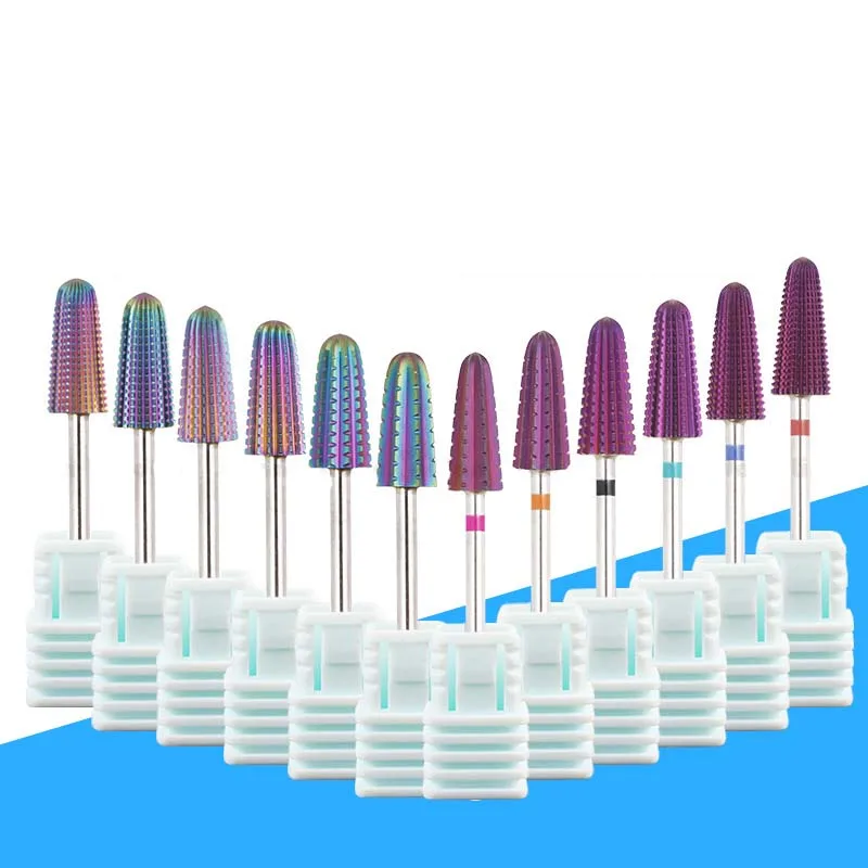

5-1 nail bit Tungsten Carbide Nail Drill Bits Milling Cutter For Manicure Burr Remove Skin Rotary Gel Electric Manicure, As pictures