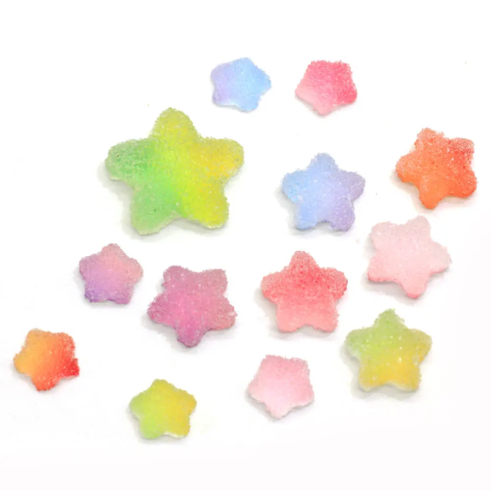 

Soft Simulation Candy Flatback Resin Cabochon Artificial Food Star Shape Cabochons For DIY Embellishments Scrapbooking