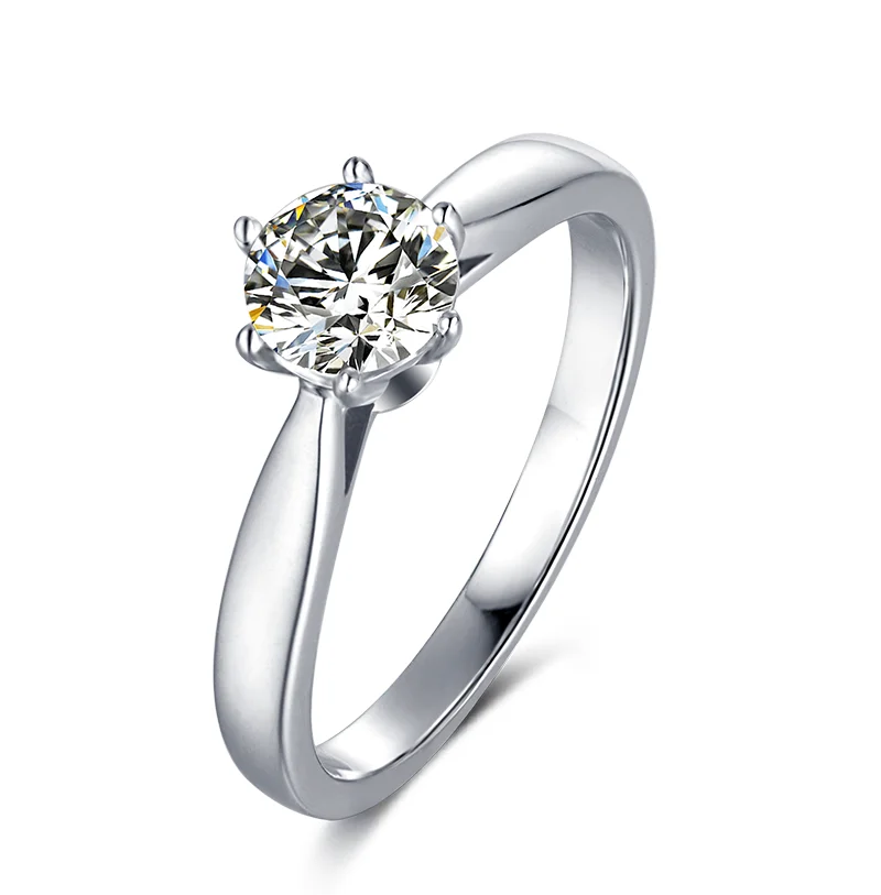 

New 0.5ct Moissanite Diamond Women Engagement Ring 925 Sterling Silver Moissanite Ring