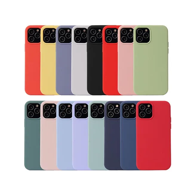 

For IPhone12 in Stock silicon phone cases With many color Liquid silicone Phone Case