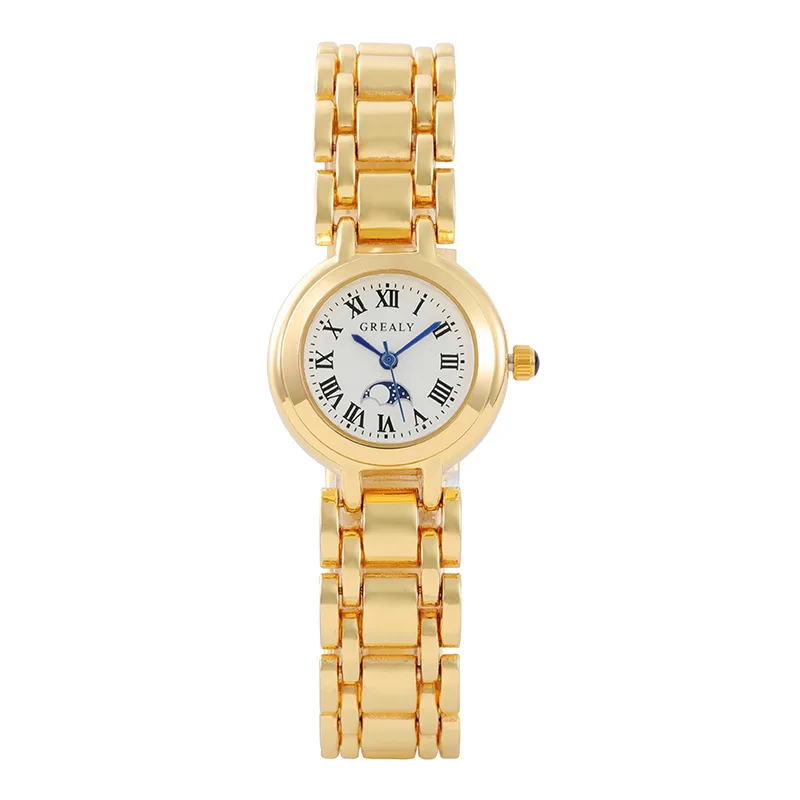 

New luxury waterproof temperament fashion steel belt diamond women's watch concise Roman digital quartz wrist watch reloj, 2 colors