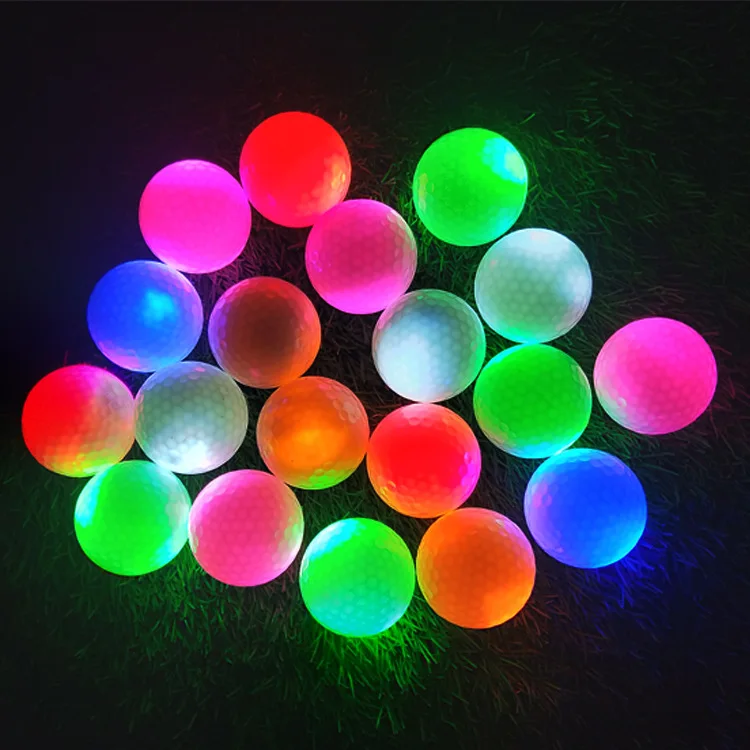 

Custom Colorful Flashing Glow Light Led Golf Ball Training Small MOQ Golf Practice Driving Range Golf Ball, Various color