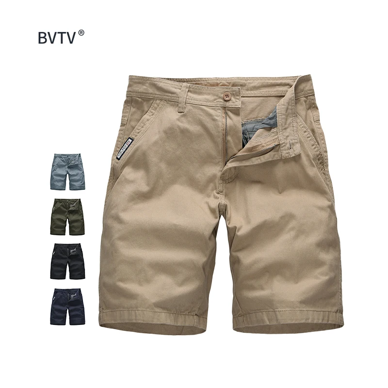 

Custom Khaki Cotton Casual Print Cargo Men'S Shorts, 5 colors