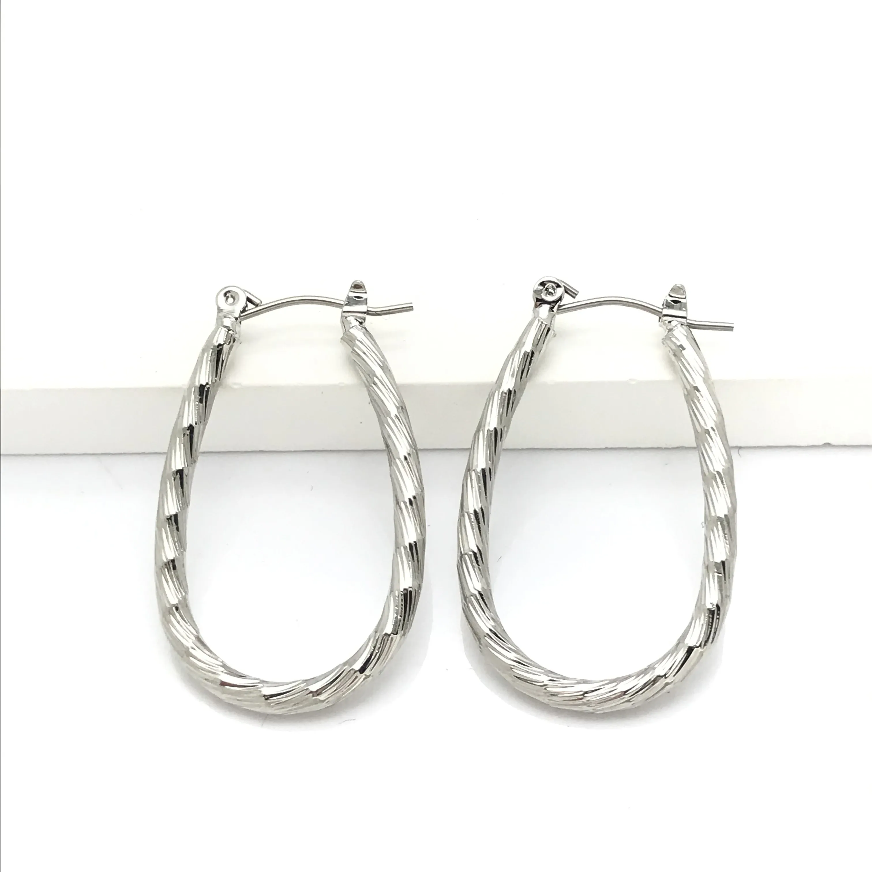 

Eico Fashion Jewelry Trend Hoop drop Earring U Shaped Pattern Earring Hoops Women