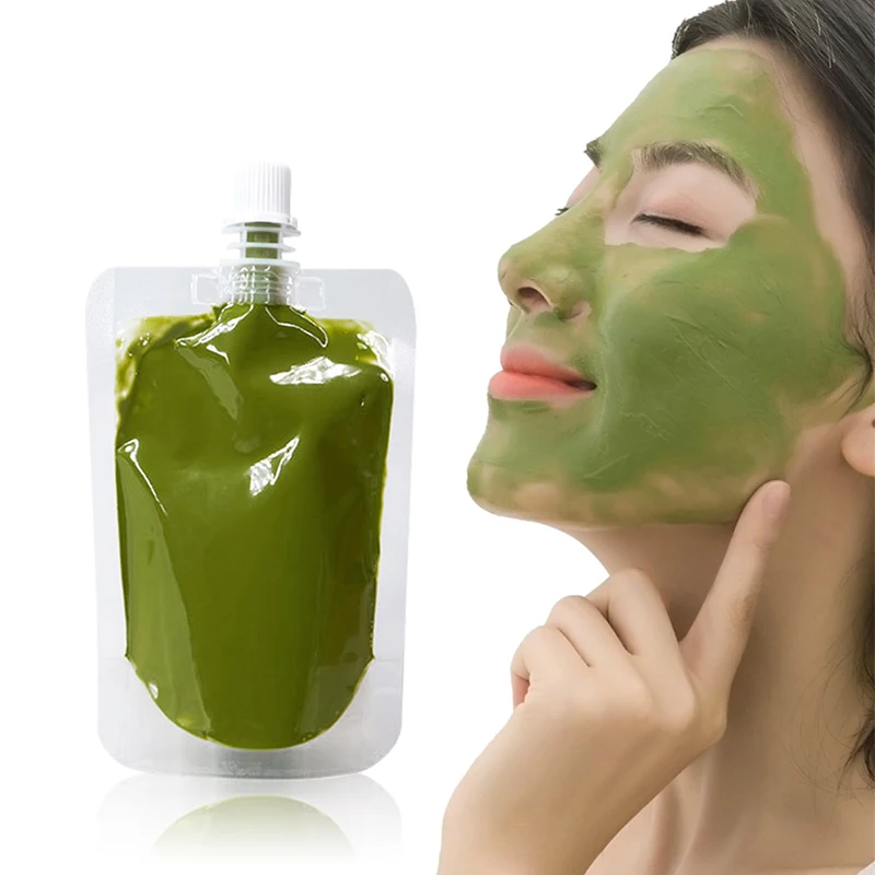 

No Logo Custom Green Tea Clay Mud Deep Cleansing Moisturizing Shrink Pores Oil Control Facial Mask