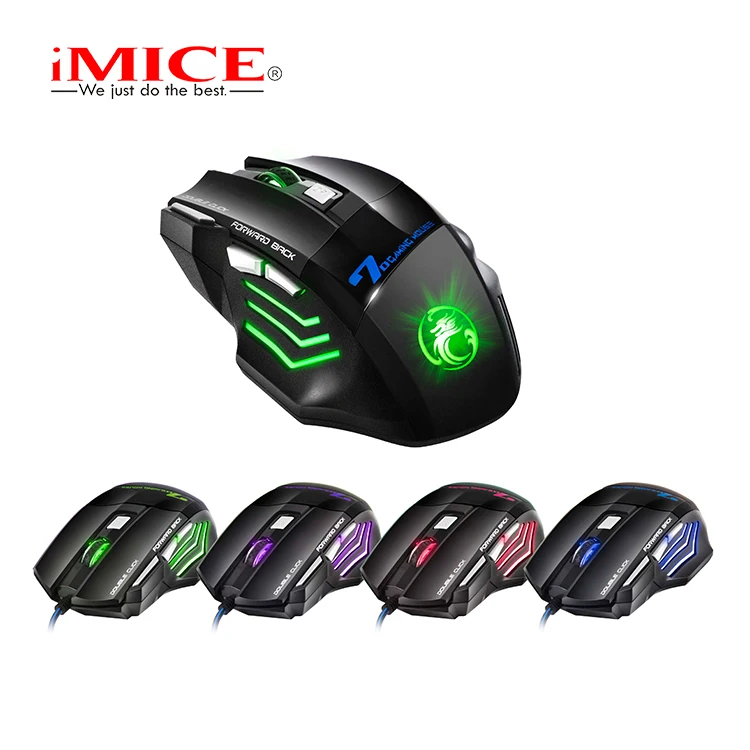 

7 keys RGB lights wired gaming mouse for computer laptop gamer