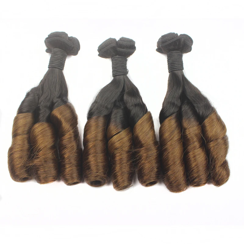 

Most Popular Style In Nigeria Funmi Super Double Drawn Romance Curl Ombre Color Full Cuticle Preserved Peruvian Virgin Hair