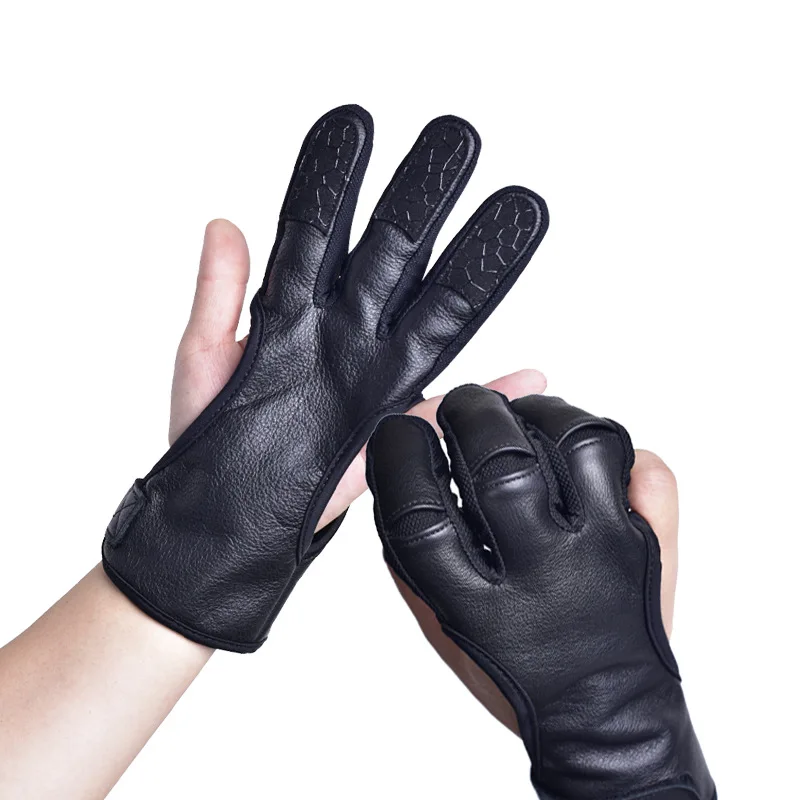 
outdoor archery leather sport gloves 