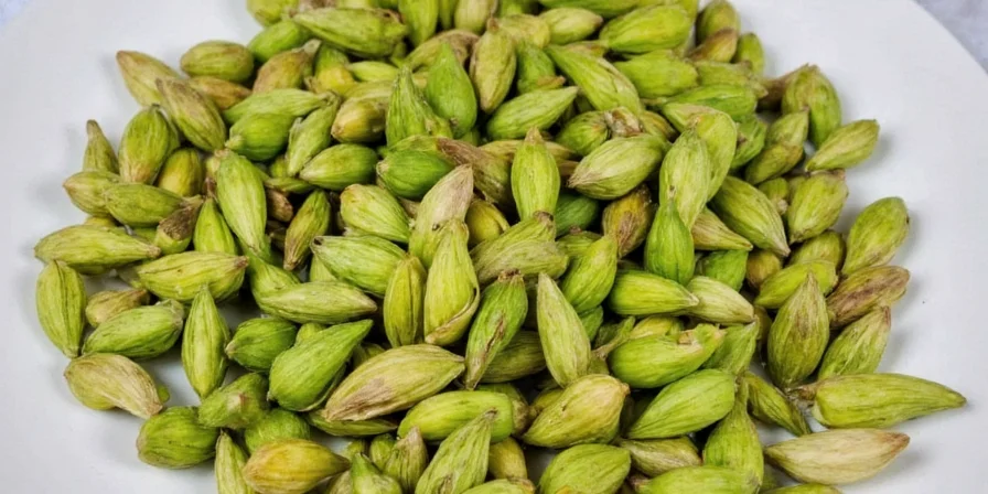 Collection of green cardamom pods and culinary uses