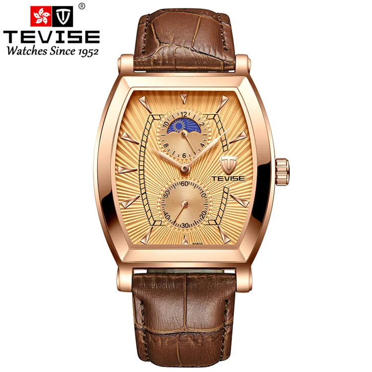 

New Style Quartz Automatic Men's Watch Square Waterproof Fashion Business Wrist Watch Reloj Moderno, Optional