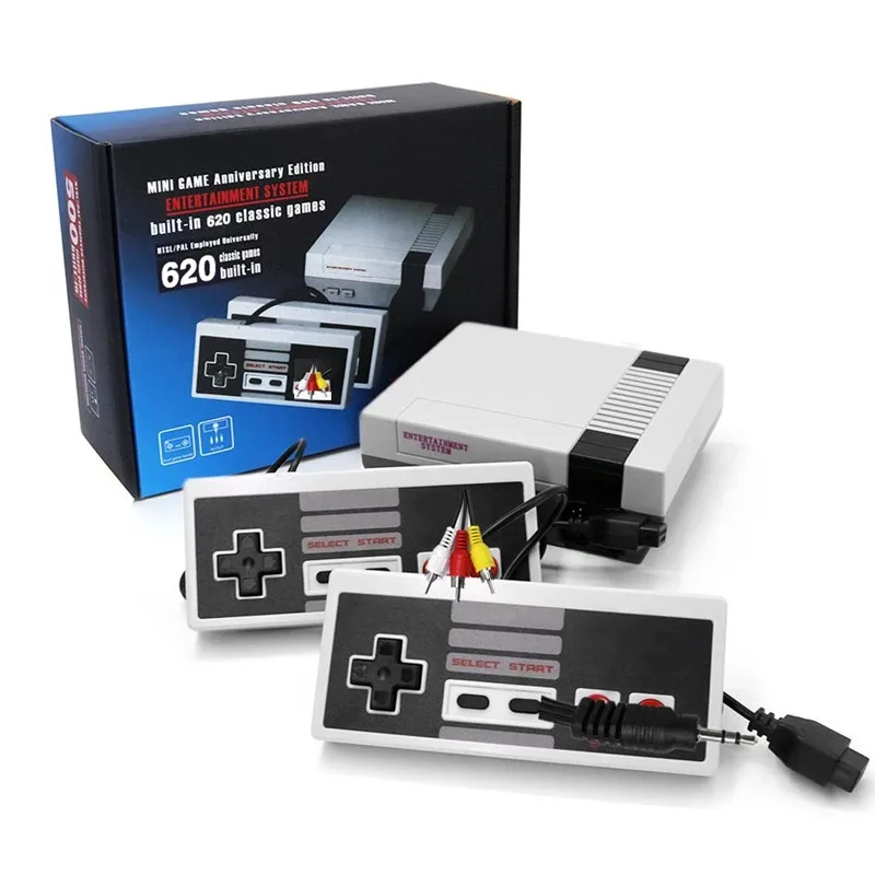 

Selling Built-in 620 CLASSIC GAMES Retro Handle Game Console 620 Game Player, Light gray