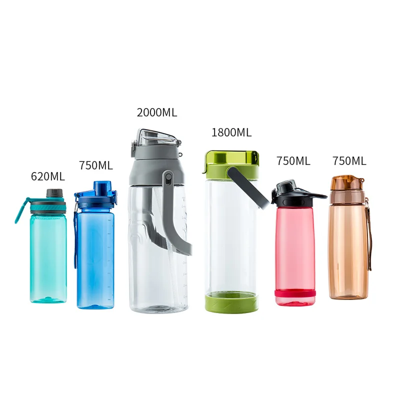 

Hot sale sports water bottle wholesale plastic water bottles BPA free Tritan cold drinking with customized lid and logo, Customized color