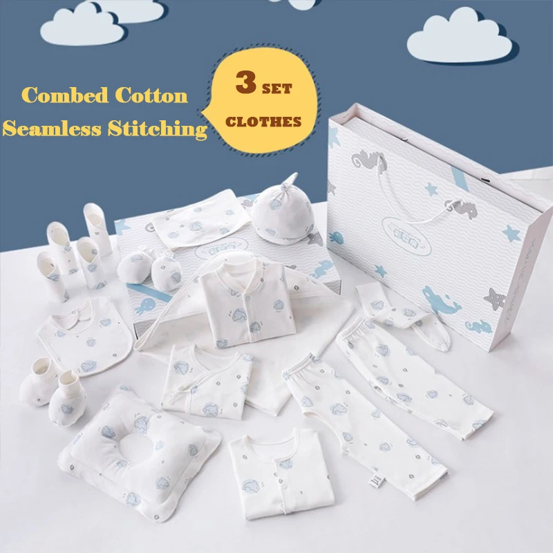 Emotion Moms Newborn Baby Clothing Set Brand Baby Boy/Girl Clothes Set 100% Cotton New Born Baby Clothes Underwear 19PCS/set