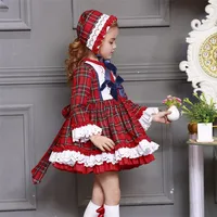 

2019 Spanish styles girl palace princess dress cute lolita baby Christmas girl lace tutu dress set long sleeve