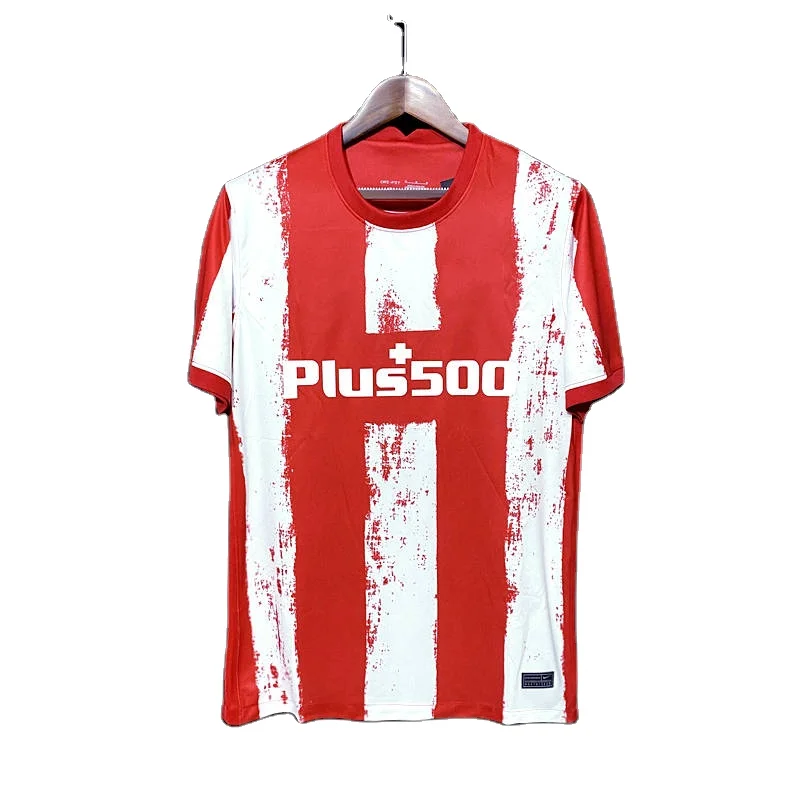 

New 21-22 Atletico Madrid Home Thai quality soccer jersey wholesale united football jersey custom soccer shirts uniforms, Customized color