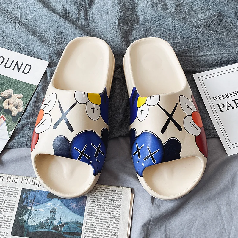 

2021 Summer Indoor Outdoor for Men Yeezy Soft Home Non-slip Plastic Mens Slippers, Color