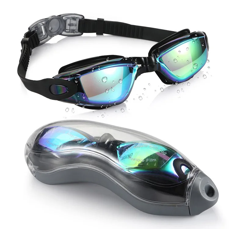 

Amazon Hot Sale Swim Goggles, Swimming Goggles No Leaking Anti Fog UV Protection Triathlon Swim Glasses with Protection Case