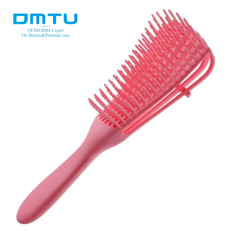 

Plastic Handle Women's Hair Comb Vented Eight Rows Octopus Comb Detangling Hair Brush, Pink/black/green/purple/blue